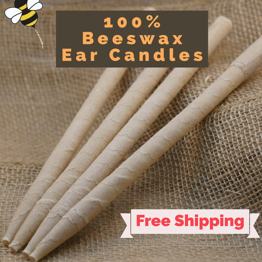 Ear Candles 100% Beeswax - All Natural No Additives - Made in the USA