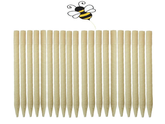 Ear Candles 20pk Beeswax - All Natural No Additives - Made in the USA