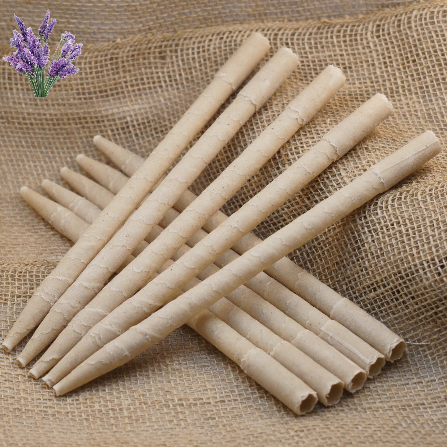 Ear Candles 10pk Infused with Lavender Essential Oils - Made in the USA