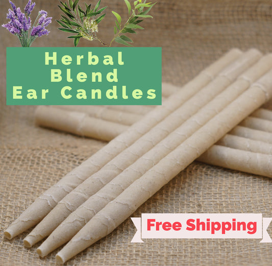 Herbal Ear Candles Infused w/Lavender, Eucalyptus, & Tea Tree Essential Oils - Made in the USA